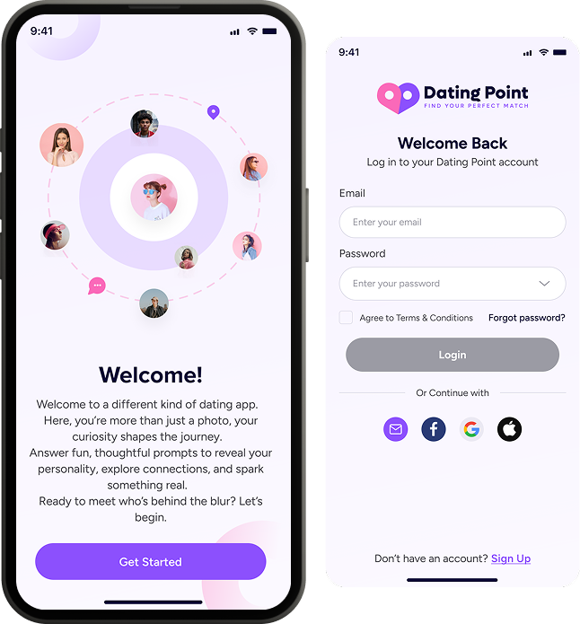 Onboarding & Login Screens